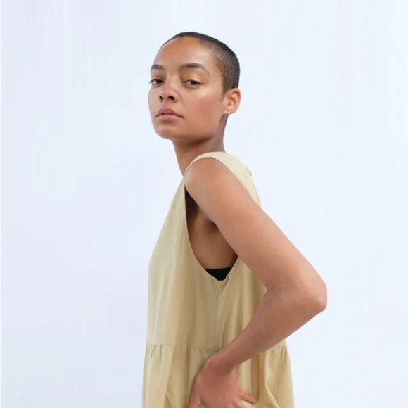 Michaela Greg Tiered Dress in Flax - Picture 3 of 6